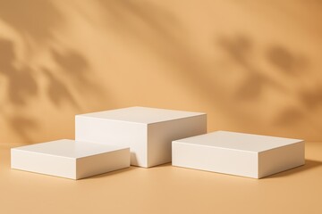 Minimalist White Cubes with Shadow Play