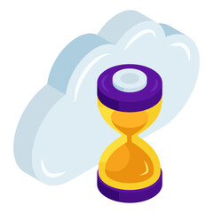 Creative design icon of cloud history