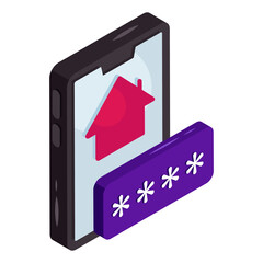 Editable design icon of mobile home