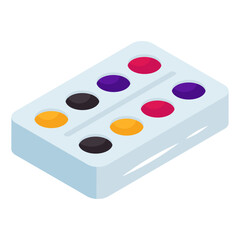         Trendy vector design of paint palette 
