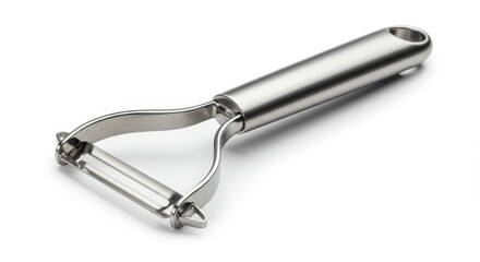 Photo of Stainless Steel Peeler Isolated On White Background