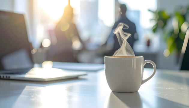 朝一のオフィスでコーヒータイム