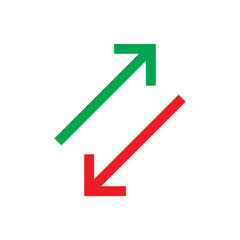 up down arrow graph icon