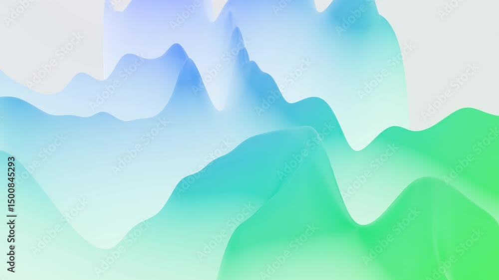 Poster seamless 4k gradient wave background. abstract fluid art: smooth, flowing liquid forms create an oth