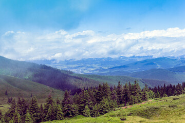 landscape of a Carpathians mountains