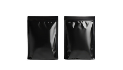 Two identical black resealable bags