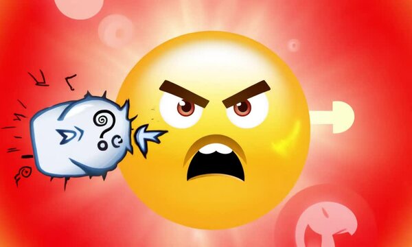 Angry Emoji Face &ndash; High-Energy Expression Animation for Reaction Clips, Comments, and Messaging Apps