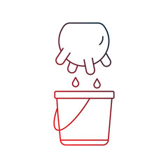 udder gradient outline icon with white background vector stock illustration