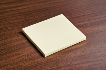 Note Pad on Desk. Blank Sticky Note for Writing on Desk with Adhesive