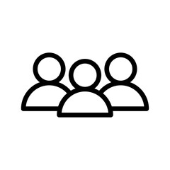 User group network, society icon showing multiple users connected by nodes, representing teamwork, social connection, or data sharing.