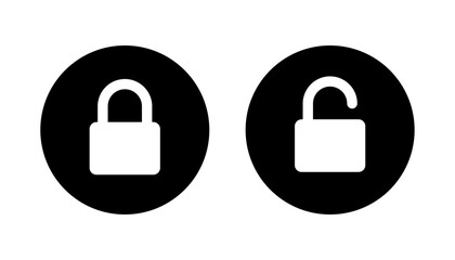 Lock and unlock padlock icon representing security, privacy, access control, or data protection.