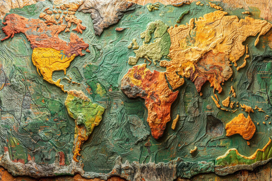 A detailed map illustration of Pangaea, depicting the ancient supercontinent