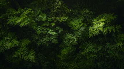 Fototapeta premium canopy Top down view of a dense forest