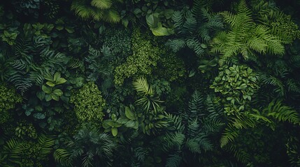 canopy down view of a dense forest Top