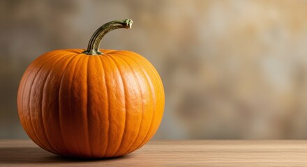 Pumpkin on Wood Surface