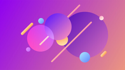 ABSTRACT BACKGROUND ELEGANT PURPLE ORANGE GRADIENT SMOOTH LIQUID COLORFUL DESIGN WITH CIRCLE LINES GEOMETRIC SHAPES VECTOR TEMPLATE GOOD FOR MODERN WEBSITE, WALLPAPER, COVER DESIGN 