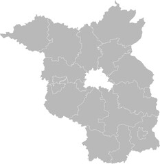 Brandenburg, Germany – administrative vector map with district boundaries (Web Mercator projection, PPT-compatible & fully editable)