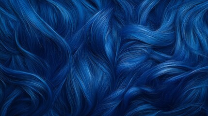 Obraz premium Close-up view of vibrant blue hair strands.