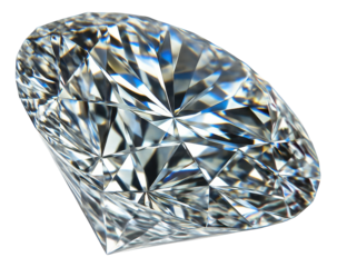 Brilliantly cut sparkling diamond gemstone with intricate facets and radiant clarity on transparent background.