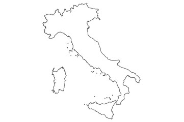 イタリア白地図