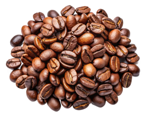 coffee beans isolated on white background,PNG