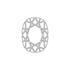Obraz premium Cushion Diamond Outline