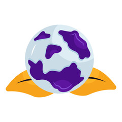 Globe icon in isometric design