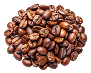 coffee beans isolated on white background,PNG