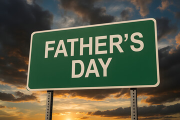 road sign about father's day