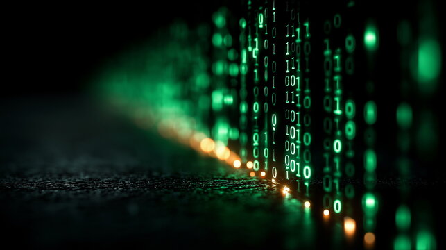 abstract binary code background