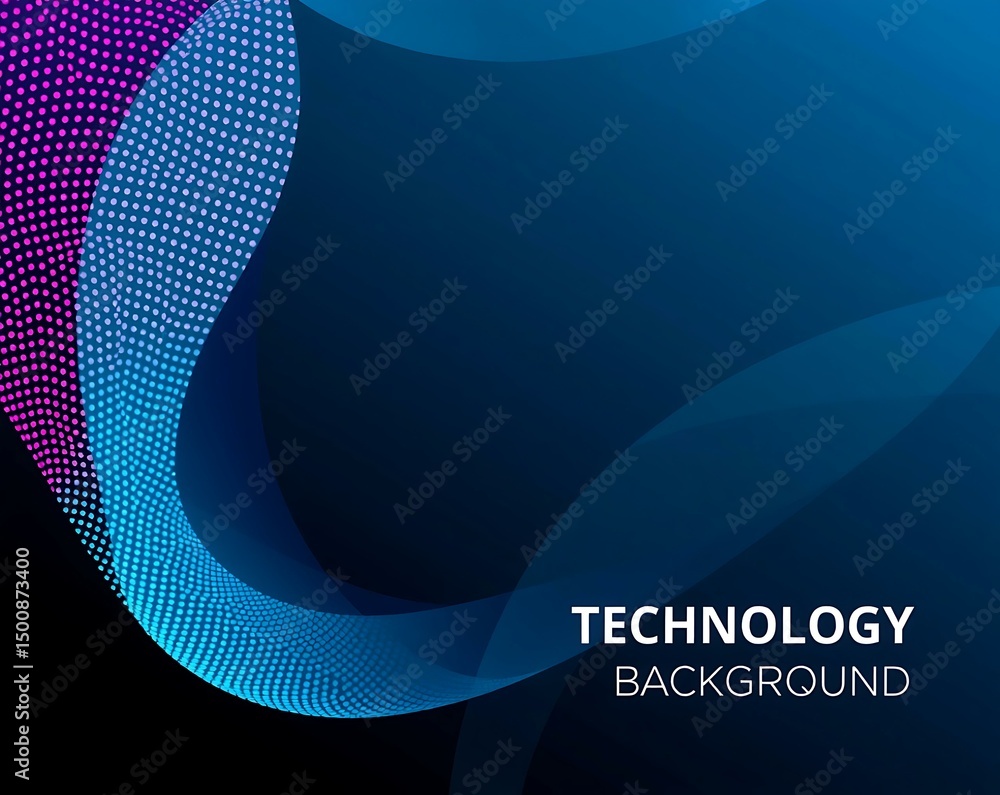 Poster dynamic technology background with flowing speed lines, symbolizing motion, data transfer, and digit