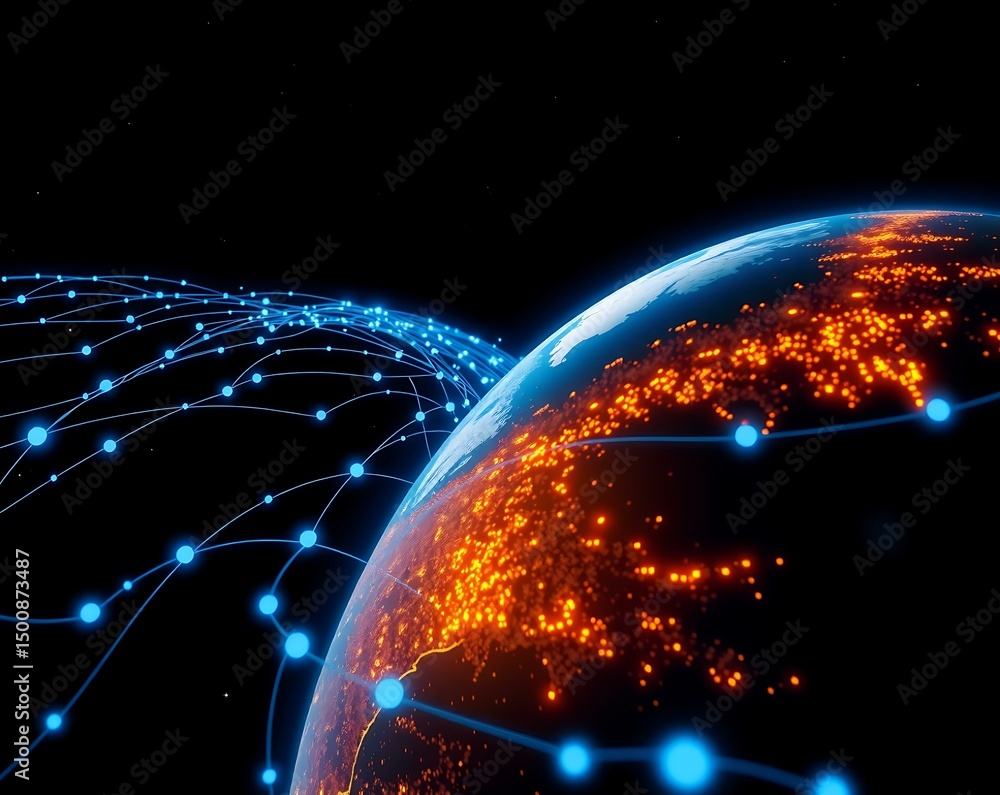 Aufkleber dynamic technology background with flowing speed lines, symbolizing motion, data transfer, and digit