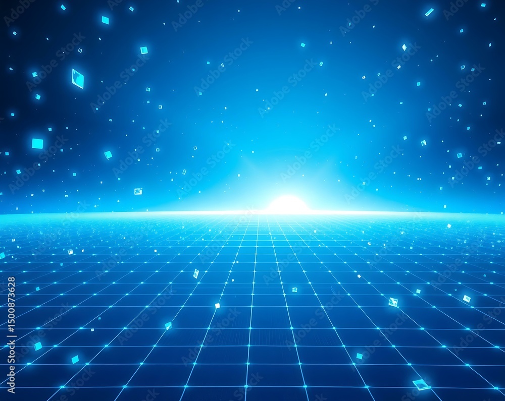 Aufkleber dynamic technology background with flowing speed lines, symbolizing motion, data transfer, and digit