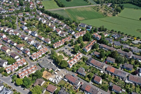 Aerial View of Schwalbach am Taunus, Germany