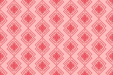 Seamless geometric fabric pixel pattern illustration