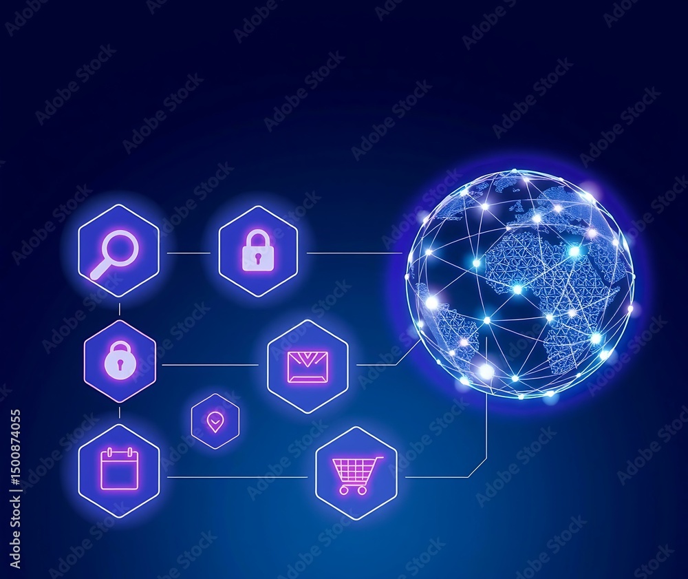 Aufkleber dynamic technology background with flowing speed lines, symbolizing motion, data transfer, and digit