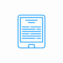 digital reading device icon sign vector