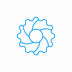 flower shaped cookie icon sign vector