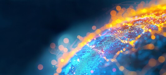 Futuristic glowing Earth with interconnected global data streams, dynamic bar charts and line graphs floating in space, cyberpunk neon color scheme, ultra-detailed 8K, cinematic wide-angle view