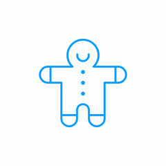 gingerbread man figure icon sign vector