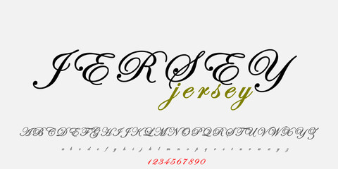 Elegant Font Uppercase Lowercase and Number. Classic Lettering Minimal Fashion Designs. Typography modern serif fonts regular decorative vintage concept. vector illustration