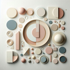 image, illustration, vector, 3d render of a set of different shapes, abstract floral background, seamless tile pattern, cross on the wall, abstract vector background, set of green leaves, set of seash