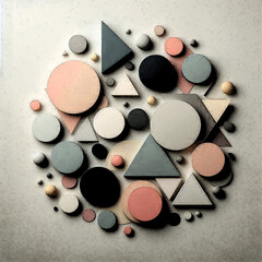 image, illustration, vector, 3d render of a set of different shapes, abstract floral background, seamless tile pattern, cross on the wall, abstract vector background, set of green leaves, set of seash