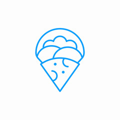 ice cream scoop icon sign vector