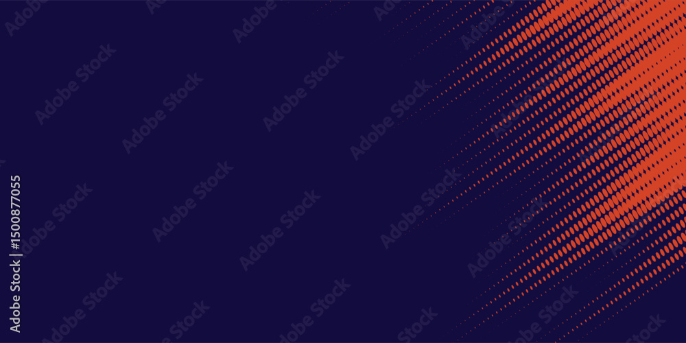 Poster abstract speed lines style orange color halftone banner design template. vector eps10