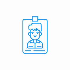 male identification card icon sign vector