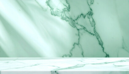 Green Marble Texture Background with Light and Shadow