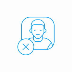 remove user profile icon sign vector