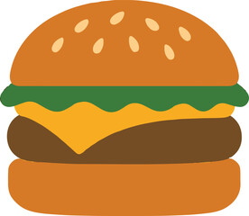 hamburger on a white background