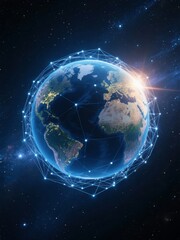 Global Network Surrounding Earth in Space